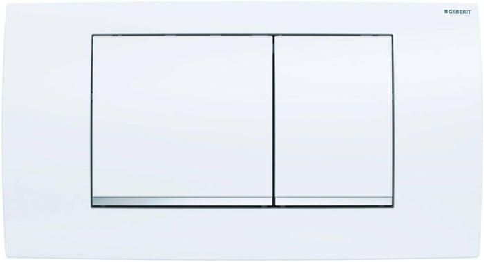 PLACCA DI COMANDO TWIN LINE30 DOPPIO TASTO BIANCA CROMO GEBERIT 115.899.KJ.1