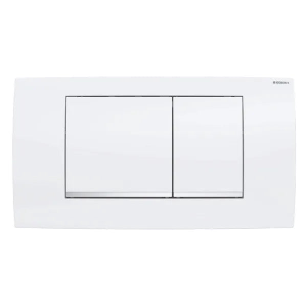 PLACCA DI COMANDO TWIN LINE30 DOPPIO TASTO BIANCA CROMO GEBERIT 115.899.KJ.1