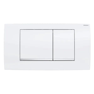 PLACCA DI COMANDO TWIN LINE30 DOPPIO TASTO BIANCA CROMO GEBERIT 115.899.KJ.1