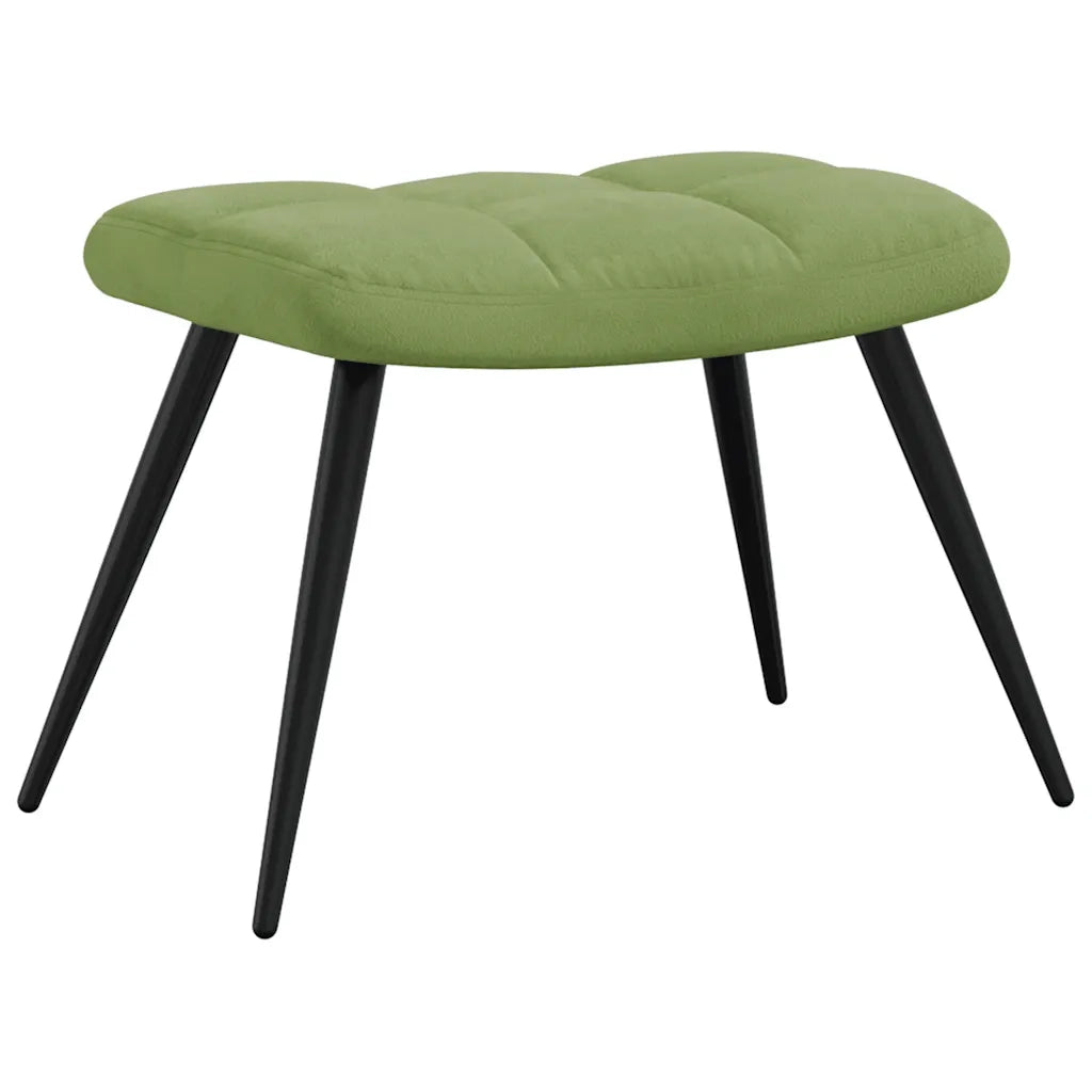 Poltrona Relax con Poggiapiedi Verde Chiaro in Velluto cod mxl 32662