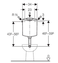 COPERCHIO CON PER CASSETTA esterna ZAINO AP116  Bianco GEBERIT 238.085.11.1