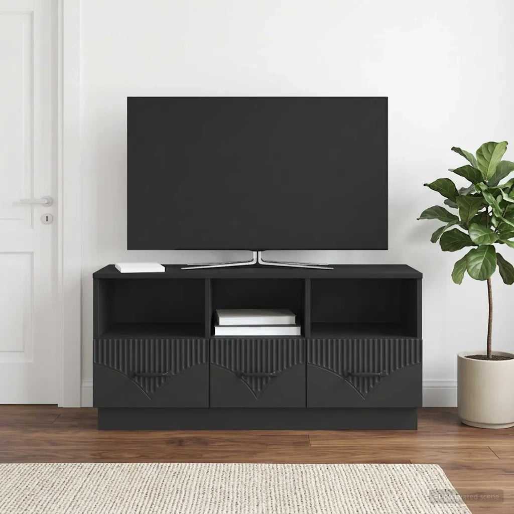 Mobile TV Nero 102 x 34,5 x 47 cm Legno ingegnerizzato 895366