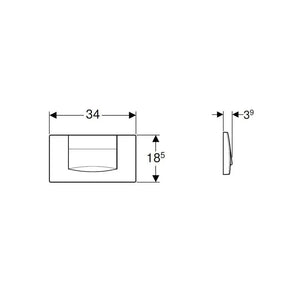 PLACCA DI COMANDO TWIN LINE MONO TASTO  BIANCA GEBERIT 115.222.11.1