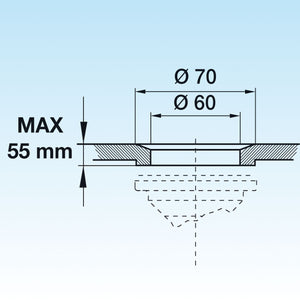 SIFONE SALVA SPAZIO PER LAVABO DISABILE Scarico Ø 40 LIRA