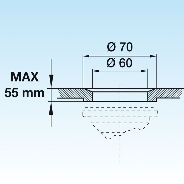 SIFONE SALVA SPAZIO PER LAVABO DISABILE Scarico Ø 32 LIRA