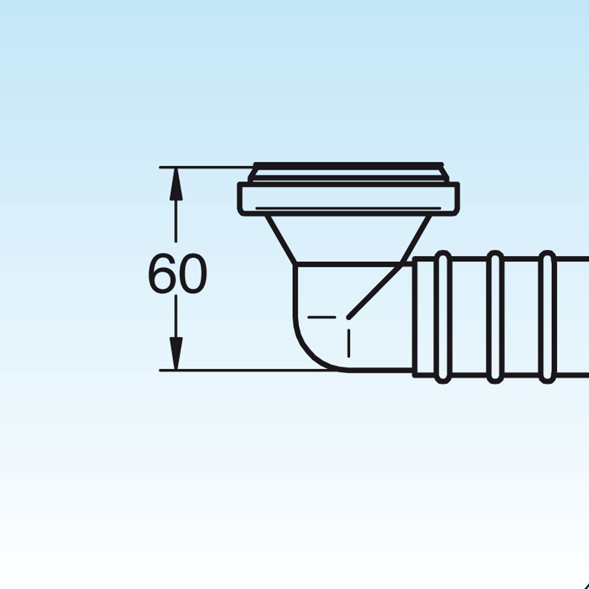 SIFONE SALVA SPAZIO PER LAVABO DISABILE Scarico Ø 32 LIRA