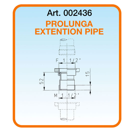 PROLUNGA PER SIFONI LIRA  F 11/2 x M 11/2 LIRA