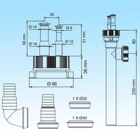 RACCORDO A TEE PER SCARICHI CONDENSA  Ø 32 LIRA