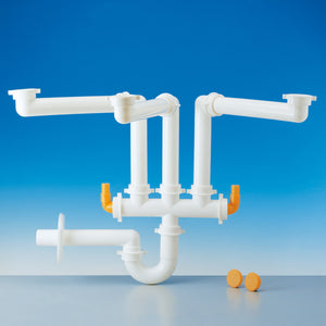 SIFONE 3 VIE 'SPAZIO 3' 11/2 Tubo scarico P.P. Ø 40 LIRA 9.1273.06