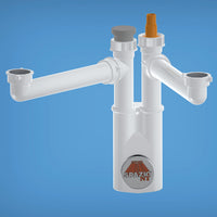 SIFONE SALVASPAZIO PER LAVELLO ISPEZIONABILE A 2 VIE SPAZIO 2 NT  11/2  Ø 40 LIRA