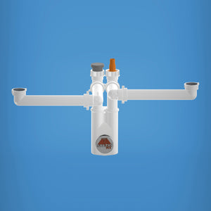 SIFONE SALVASPAZIO PER LAVELLO ISPEZIONABILE A 2 VIE SPAZIO 2 NT  11/2  Ø 40 LIRA