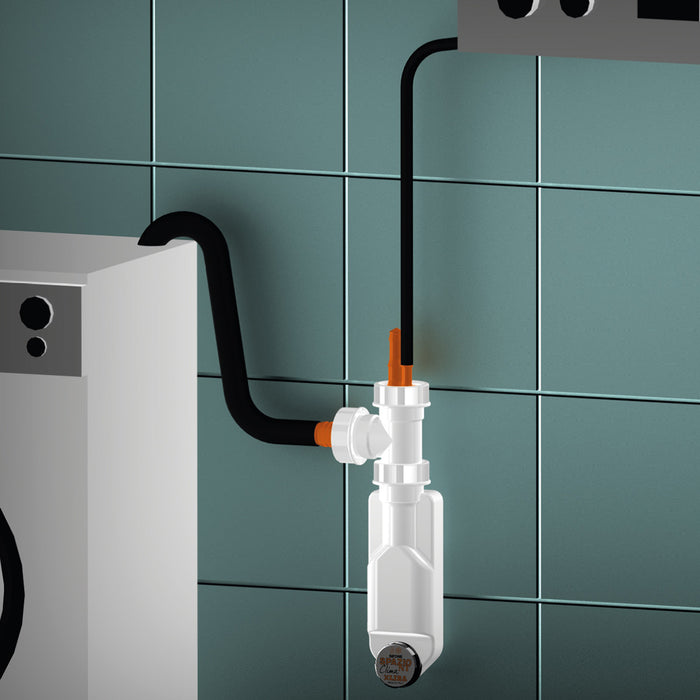 SIFONE SALVASPAZIO ISPEZIONABILE CLIMA CON DOPPIO ATTACCO Caldaie Lavatrici lavastoviglie lira