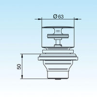 Piletta Bagno click clack con tappo chiusura “no problem”