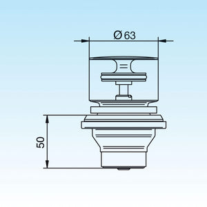 Piletta Bagno click clack con tappo chiusura “no problem”
