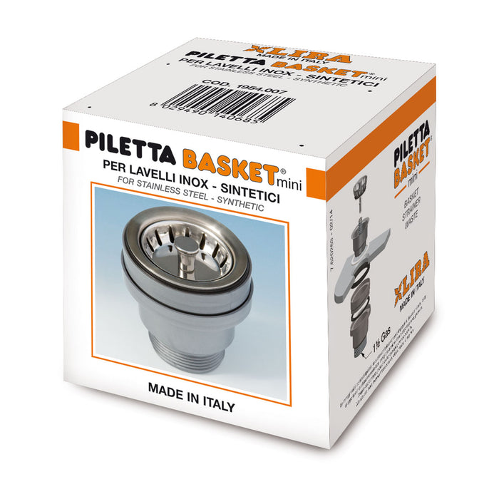 PILETTA Basket Mini per lavelli inox e sintetici con foro di scarico Ø 60