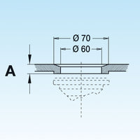 PILETTA Basket Mini per lavelli inox e sintetici con foro di scarico Ø 60