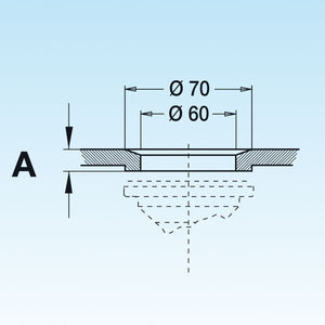PILETTA Basket Mini per lavelli inox e sintetici con foro di scarico Ø 60
