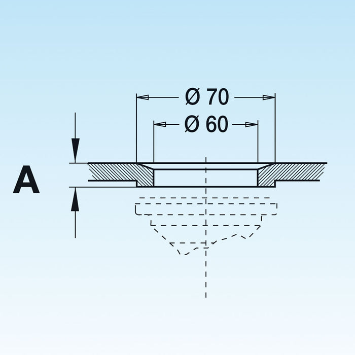 PILETTA Basket Mini per lavelli inox e sintetici con foro di scarico Ø 60