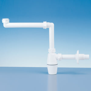 SIFONE SALVASPAZIO A BOTTIGLIA PER LAVABO Bianco LIRA