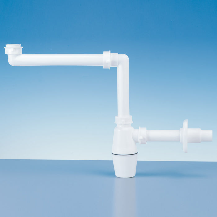 SIFONE SALVASPAZIO A BOTTIGLIA PER LAVABO Bianco LIRA