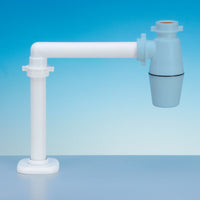 SIFONE SALVASPAZIO A BOTTIGLIA PER LAVABO Bianco LIRA