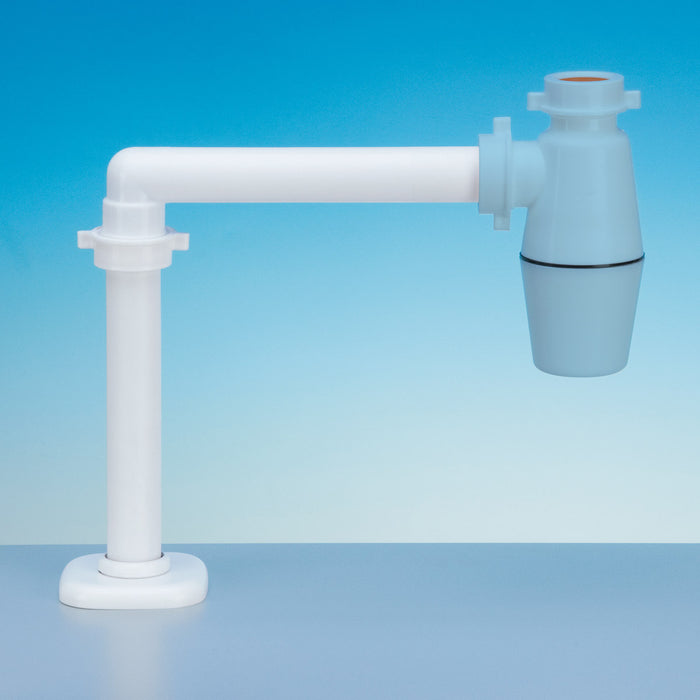 SIFONE SALVASPAZIO A BOTTIGLIA PER LAVABO Bianco LIRA