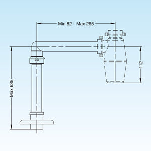 SIFONE SALVASPAZIO A BOTTIGLIA PER LAVABO Bianco LIRA