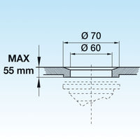 SIFONE PER LAVABO Spazio 1 Disabili con griglia non tappabile 40 mm lira