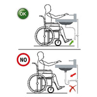 SIFONE PER LAVABO Spazio 1 Disabili con griglia non tappabile 40 mm lira