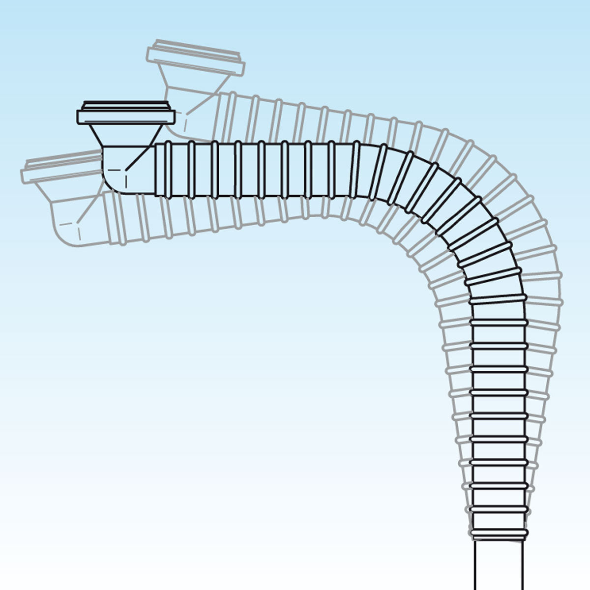 SIFONE PER LAVABO Spazio 1 Disabili con griglia non tappabile 40 mm lira