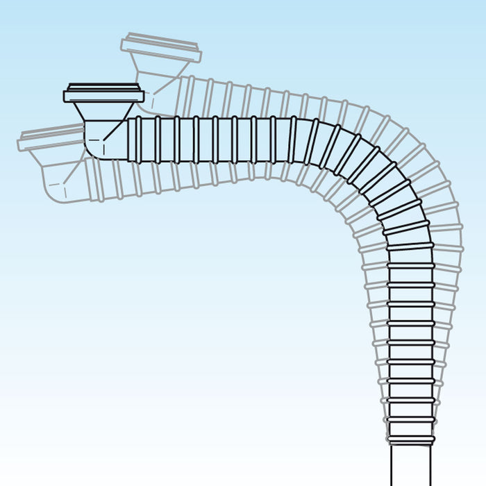 SIFONE PER LAVABO Spazio 1 Disabili con griglia non tappabile 40 mm lira