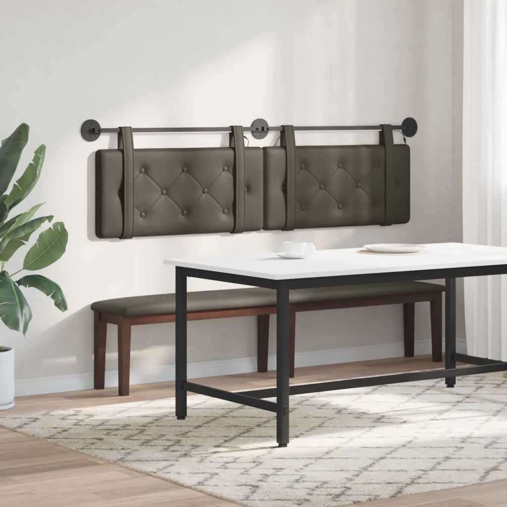 Testiera | Testata sospesa Con luce LED Grigio Similpelle