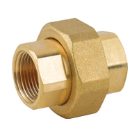 RACCORDO DIRITTO 3 PEZZI FEMMINA FEMMINA IN OTTONE GIALLO SERIE 7500 - 2  - RIN