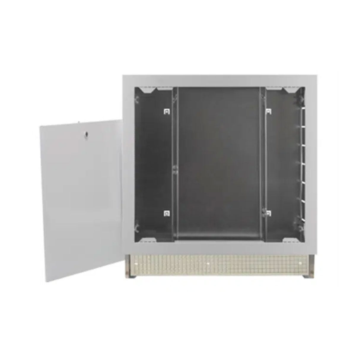 CASSETTA DI ISPEZIONE IN METALLO ZINCATO REGOLABILE PER COLLETTORI - DIM:500X660X90MM - PROFONDITÀ REGOLABILE DA 90MM A 140MM  - TIM