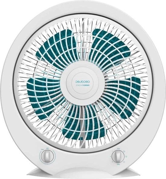 Ventilatore a soffitto Quadrato Box Fan EnergySilence 4500 Power Box - 45W - Diametro 12 Pollici - 5 Pale - 3 Velocità - Timer 1 ora - Cestello rotante - Massima sicurezza Ventilatore a soffitto