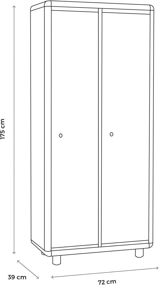 ARMADIO SPOGLIATOIO 'EASY' 2 posti  72x39x175h cm  GAROFALO