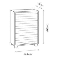ARMADIO MODULARE 'GARAGE' 62,5x35x120h  3 ripiani  GAROFALO