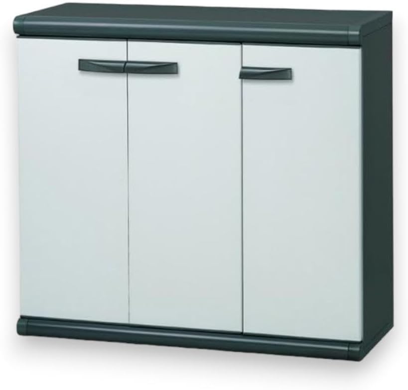 ARMADIO BASSO PER RACCOLTA DIFFERENZIATA 3 ANTE 'SCIK' cm 93,6x39x86h  GAROFALO