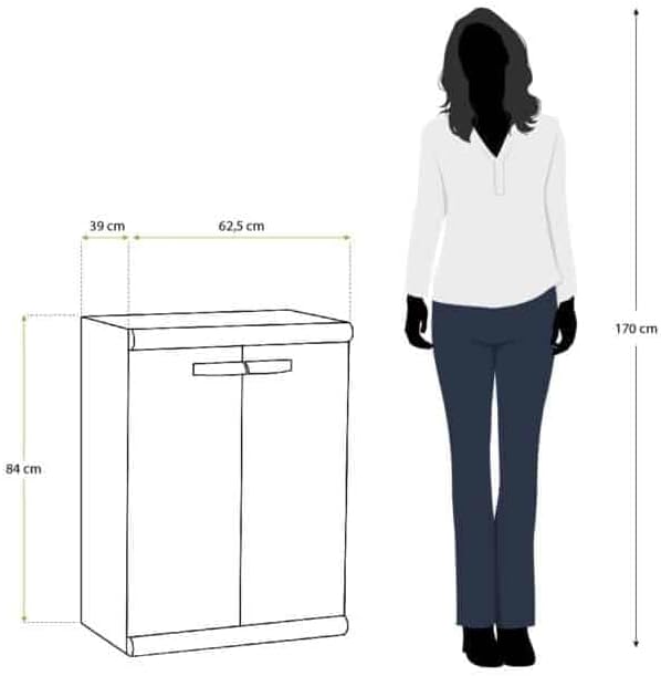 ARMADIO BASSO TUTTOPIANI 'SCIK' cm 63x39x90,4h - GAROFALO