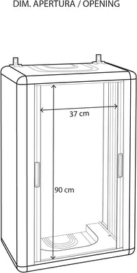 ARMADIO COPRICALDAIA CON SERRANDA 'HIMALAYA' 58,7x38,5x100h Col. Bianco GAROFALO
