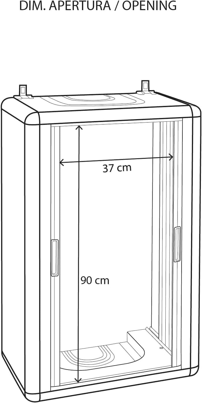 ARMADIO COPRICALDAIA CON SERRANDA 'HIMALAYA' 58,7x38,5x100h Col. Bianco GAROFALO
