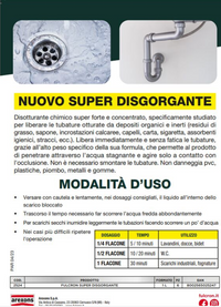 DISGORGANTE LIQUIDO PROFESSIONALE PER TUBATURE 'FULCRON' lt 1 - 6 pezzi AREXONS