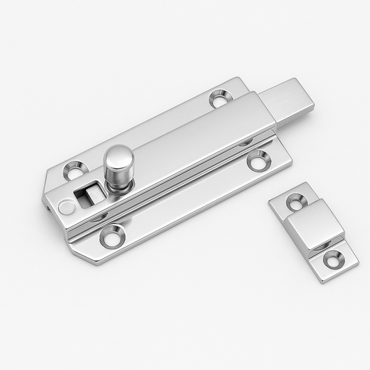 CATENACCIOLO IN OTTONE C/INCONTRO 75 MM CROMO- 10,0 pz