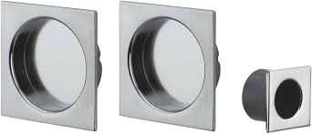 KIT MANIGLIE QUADRO CIECO PORTE SCORREVOLI CROMO- 1,0 pz