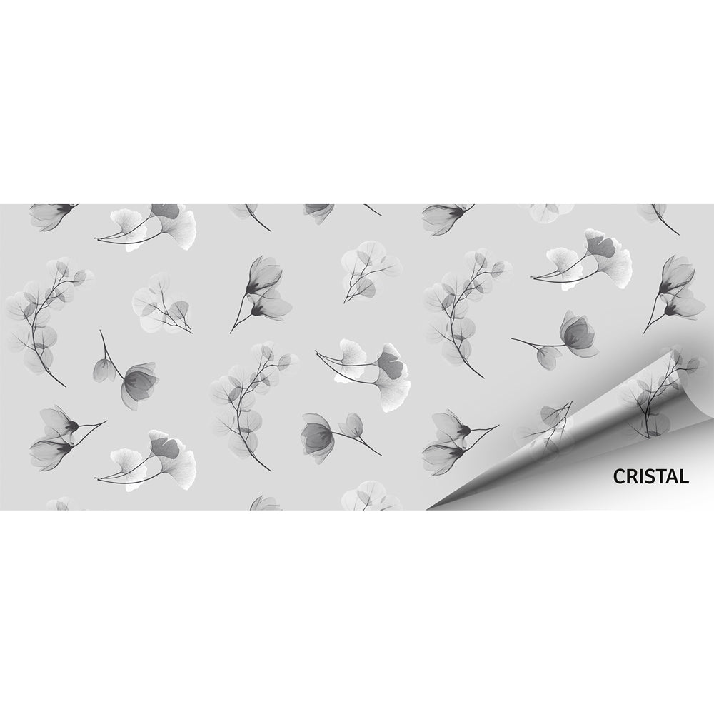 TOVAGLIATO trasparente fantasia fiori 'CRISTALLO' art. B46/06 - rotolo 30 mt  - BONITA
