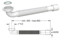 SIFONE PER SCARICO FLESSIBILE ED ESTENSIBILE CURVO 11/4 ø32-40   BONOMINI S.R.L.