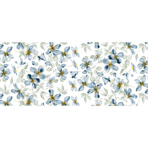 TOVAGLIATO fantasia fiori blu 'PTEX-R' art. 4U3/01  - BONITA