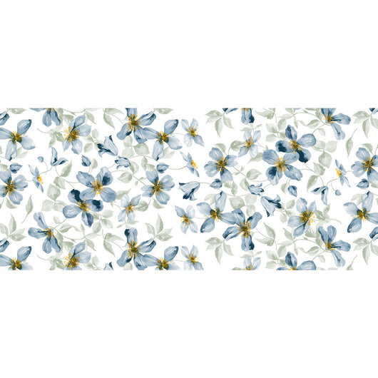 TOVAGLIATO fantasia fiori blu 'PTEX-R' art. 4U3/01  - BONITA
