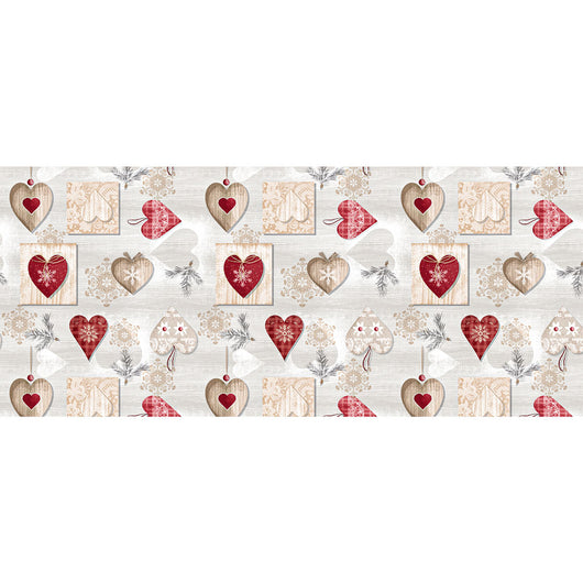 TOVAGLIATO fantasia cuori inverno natale 'PTEX-R' art. 4Y3/01  - BONITA