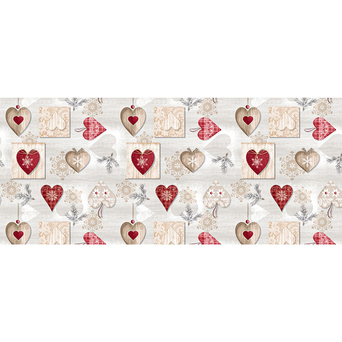 TOVAGLIATO fantasia cuori inverno natale 'PTEX-R' art. 4Y3/01  - BONITA